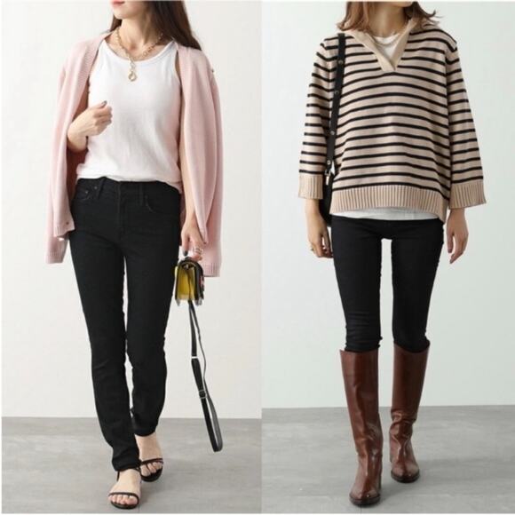 Mother Denim Black The Looker Not Guilty Black Skinny Jeans Size 32 Stretch - Picture 2 of 14